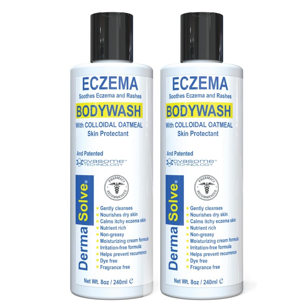 Dermasolve Eczemaリリーフボディウォッシュ(2パック) | 保護、保湿、修復皮膚 - キッズ、ベビー&大人 - ステロイド無料
