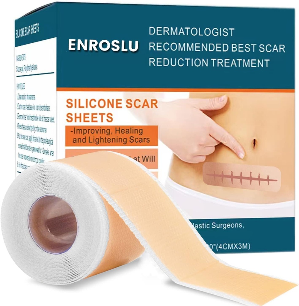 改善のシリコーンの傷シート(1.6" x 120" - 3メートル)、医学の等級のシリコーンの傷テープ、アクネのための傷の取り外しのストリップ、焼跡Cセクション及びケロイドの外科傷はシートの処置シートを広げます