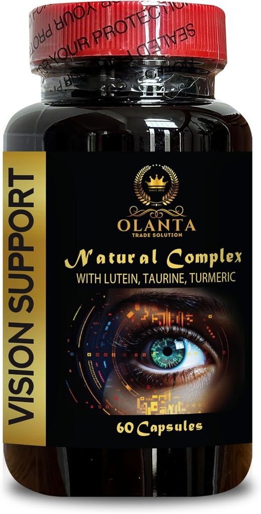 Vision Support Complex - Support Sharp Vision, antioxidants Supplement for Eyes, Milk Thistle Organic, Taurine Supplement for Eyes, Vitamins for Macular Health - 1 Bottle