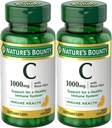 Nature's BountyビタミンC +ローズヒップ、免疫サポート、1000mg、コーティングされたカプレット、100 Ct - 2のパック