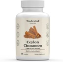 セイロンシナモン1200mg - 純粋なセイロンシナモン - ビーガン - 非GMO - サポート心と認知健康 - 抗酸化剤で豊富 - 60野菜カプセル - アメリカ製