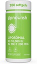 UpNourish Liposomal D3 K2のビタミン10000のIU D3およびK2 MK-7 200のmcg - 180のビタミンD3のk2 (Vitamina D3のcon K2)の小型Softgels -飲みやすいK2 D3のビタミン