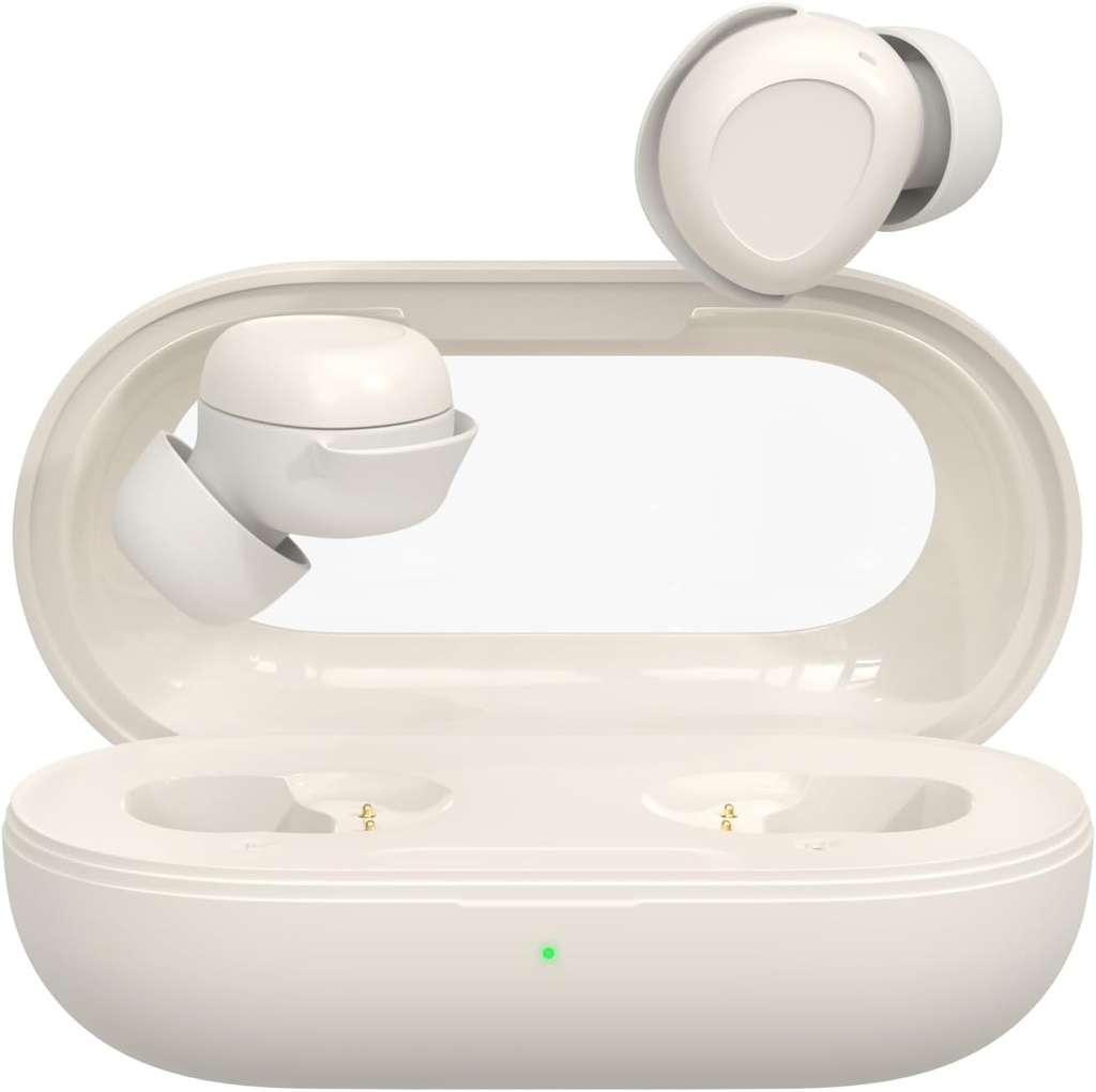 睡眠のヘッドホン、側面の睡眠のための無線シリコーンのイヤフォン、超薄いBluetooth 5.4のヘッドホーン、快適な見えないイヤフォン(白)