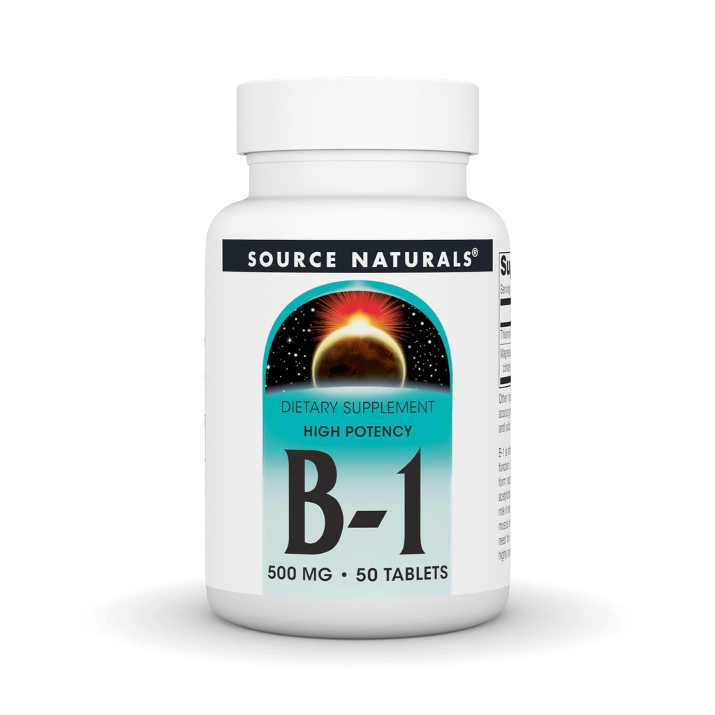 源のNaturalsのビタミンB-1 Thiamin 500mg -高い効力、500mg - 50のタブレット
