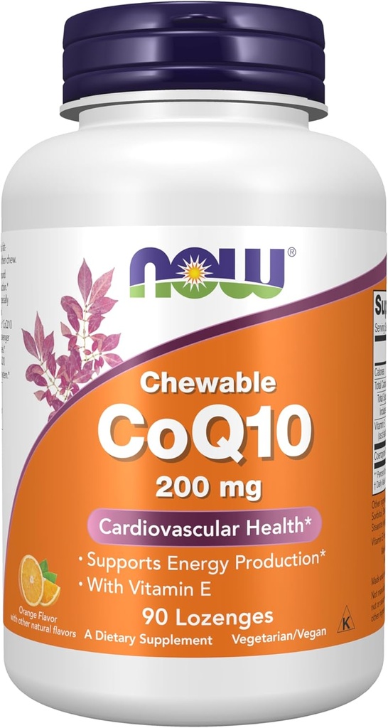 NOWの食糧補足、CoQ10 200のmgの薬剤の等級、発酵によって作り出されるすべてのトランス形態90のLzenges