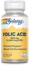 SOLARAY 葉酸カプセル 1360mcg | 100 カウント | 2 パック