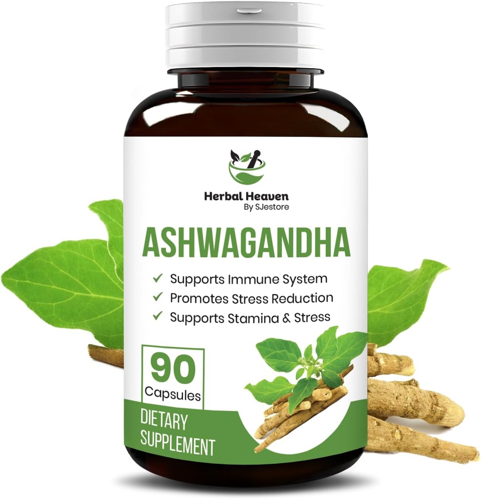 草のヘブンAshwagandhaは90の計算をカプセルに入れます 最終的な全面的なWellbeingのためのAshwagandhaの粉のカプセル