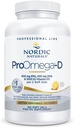 Nordic Naturals ProOmega-D、レモンフレーバー - 180 ソフトジェル - 1280 mg Omega-3 + 1000 IU D3 - 高周波魚油 - EPA&DHA - 脳、目、心、免疫の健康 - Non-GMO - 90 サービング