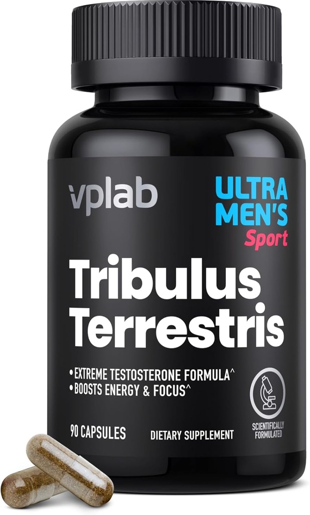 VPLab Ultra Men's Tribulus Terrestris - Tribulus Terrestrisエキスと亜鉛で男性のための毎日のマルチビタミンサプリメント - レベルと免疫システムをサポート、90カプセル