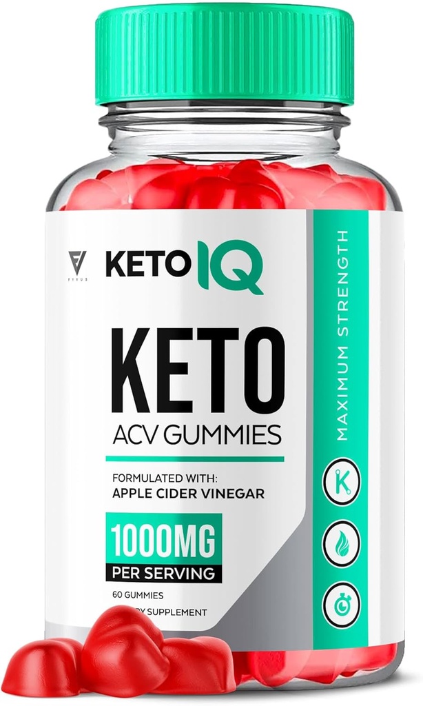 Keto IQ ACV グミー、Keto IQ Keto ACV グミー、KetoIQ Keto IQ Keto IQ Gummy Apple Cider Vinegar Formula 1000MG Keto + Folic 酸ビートルート (60 ガミー)