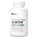 L-Methylfolate 15mg + メチルB12、D3、タウリン&NAC | MTHFR-Friendly Folate(高効力) | ビタミンB9&B12の生理活性形態 | 気分、メチル化、認知症のサプリメント | 60カプセル