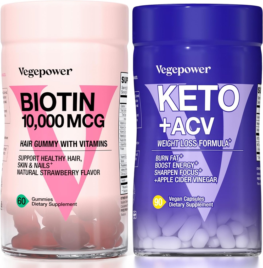 ビオチンの毛の成長のビタミン+の優れたKetoの丸薬 サポート健康な皮および釘及びKetosis、ブーストのエネルギー及び焦点とのエネルギーのための脂肪を利用して下さい 非GMOのビーガンはサポートに補います