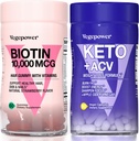 ビオチンの毛の成長のビタミン+の優れたKetoの丸薬 サポート健康な皮および釘及びKetosis、ブーストのエネルギー及び焦点とのエネルギーのための脂肪を利用して下さい 非GMOのビーガンはサポートに補います