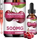 マグネシウムのGlycinateの補足、マグネシウムのGlycinateの液体はカルシウム、亜鉛、ビタミンB6、D3、L-Theanine、睡眠、気分、圧力救助、骨、筋肉、チェリーの味と500mgを低下させます