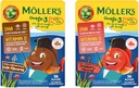 MÖLLER'S | オメガ3 子供のためのカプセル | 天然オメガ3 DHAとEPAの魚 | 簡単に咀嚼、グルテンフリー、ラクトース、砂糖 | パック72 | コーラ&イチゴの味
