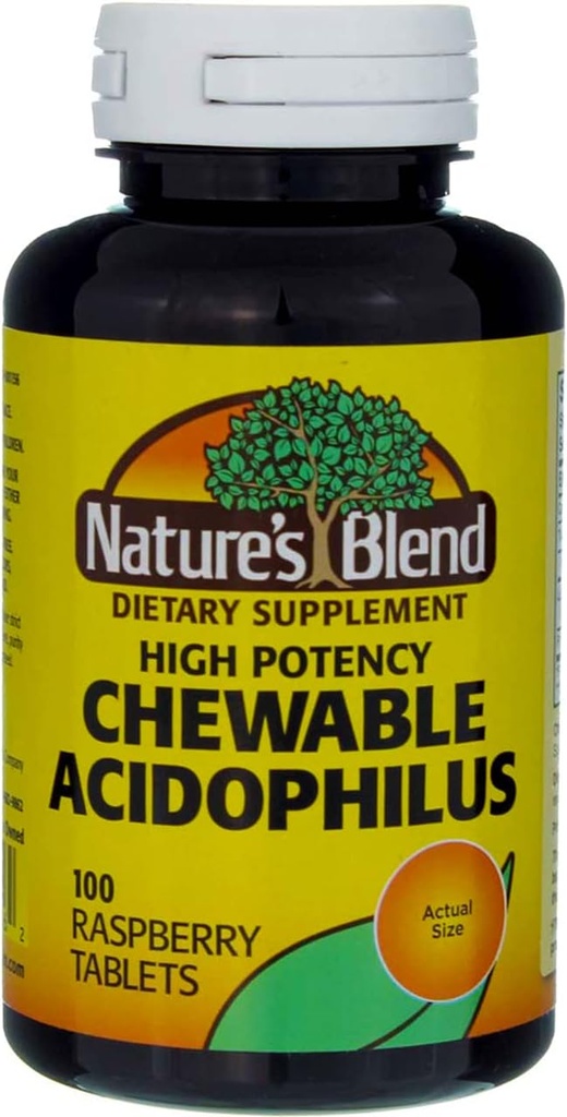 性質のブレンドのAcdophilusのChewable Raspberryの味- 100のタブレット、3のパック