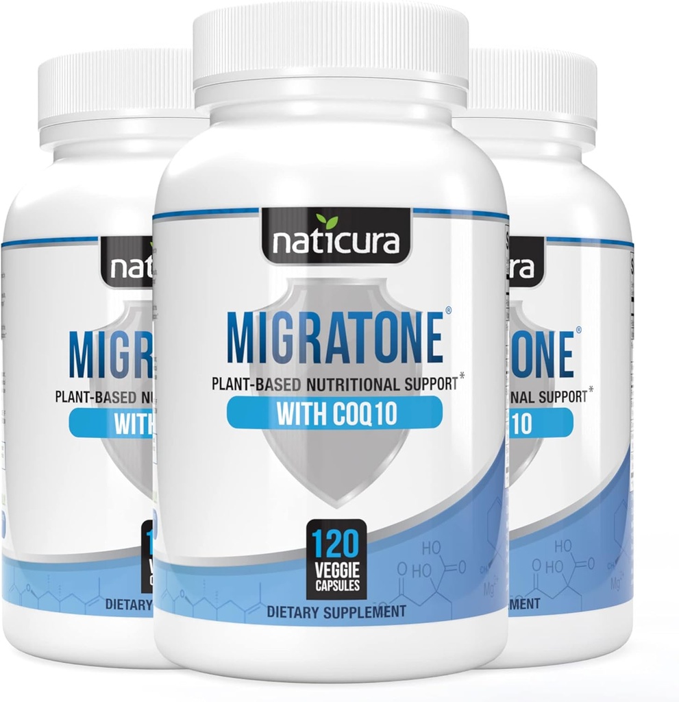 Migratone Migraineの救助-自然な頭痛の救助のビタミン-PAが付いているMigraineの補足-自由なバターバー、マグネシウム、ビタミンB2 B6およびB12のマイクロ活動的なCoQ10およびFeverfew - Migraineの医院の選択