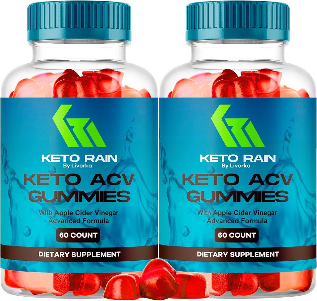 (2パック) Keto Rain Gummies - Keto Rain Advanced ACV Gummys、Keto Rain ACV Gummy 1050MG - All Natural Keto Rain Apple Cider Vinegar、KetoRain ACV Gummy、120 Gummies for 2ヶ月