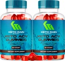 (2パック) Keto Rain Gummies - Keto Rain Advanced ACV Gummys、Keto Rain ACV Gummy 1050MG - All Natural Keto Rain Apple Cider Vinegar、KetoRain ACV Gummy、120 Gummies for 2ヶ月