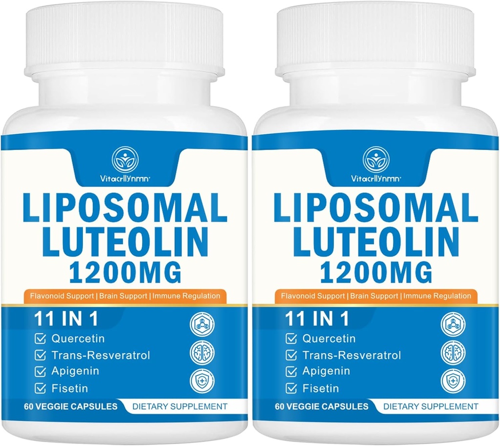1200MG Liposomal Luteolinの補足-最高の吸収、頭脳120のカプセルのための酸化防止ブースト
