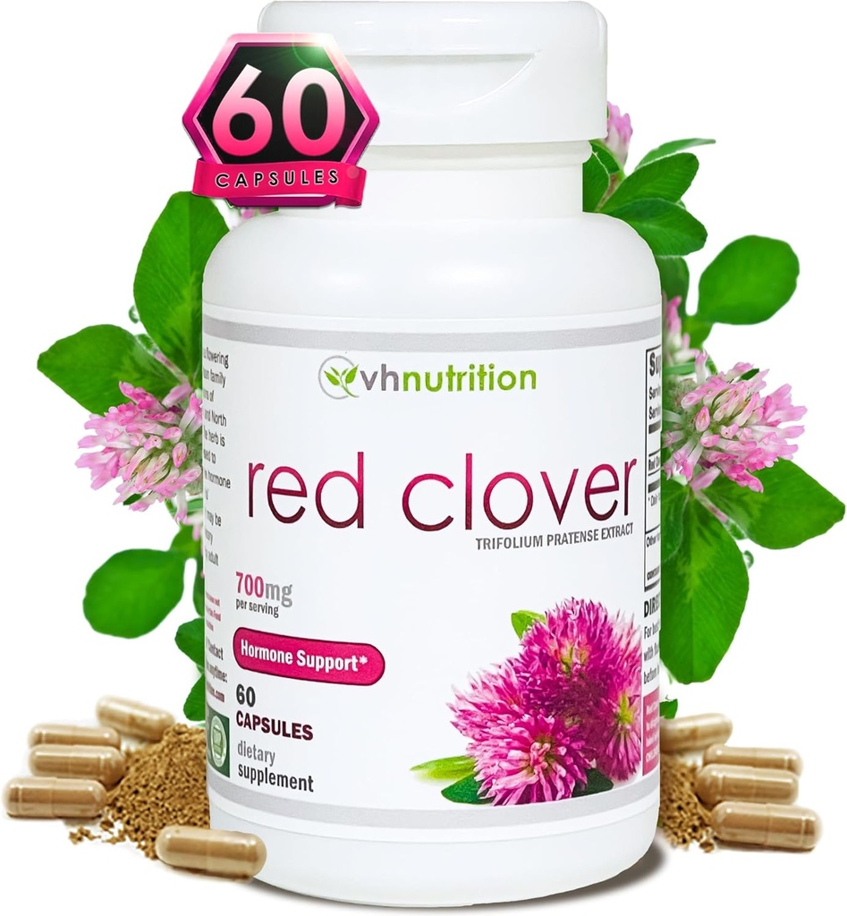 VH栄養RED Clover | 700mg トリフォリウム プラテンス エキス | ホルモン バランス* 女性のための月経サポート* | ホルモンの変動および全面的な幸福のための自然な救助 | 60 カプセル