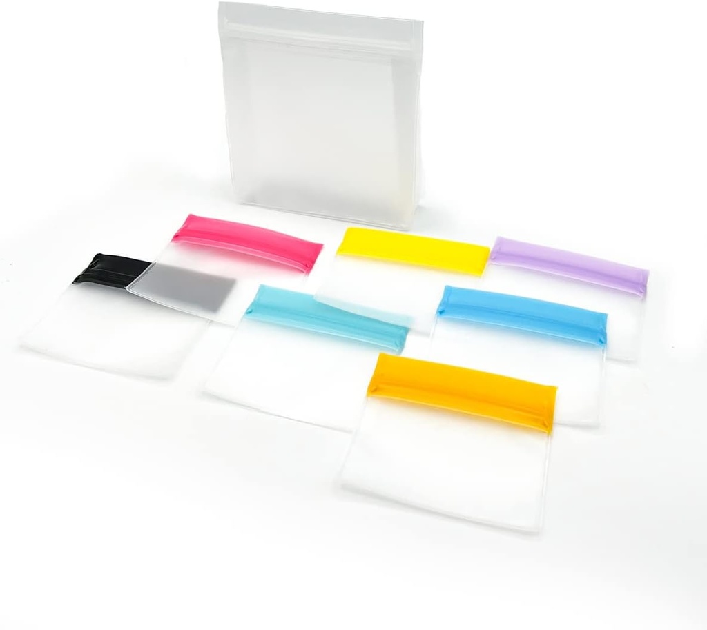 EZY DOSE Reusable 7-Day Pill Pouch Set, Durable Multi-Purpose Travel-Sized Containers, Includes Colors for Easy Identification, Large Storage, Clear, BPA Free, TSA Approved