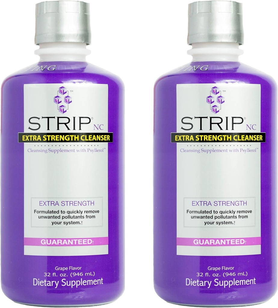 WellgenixのストリップNCの草の清潔なDetoxの飲み物、速い機能ボディDetox、32 Fl Ozの速いフラッシュの毒素の取り外し、極端な清潔なデトックス、ブドウの味の液体の方式(パッケージ2)