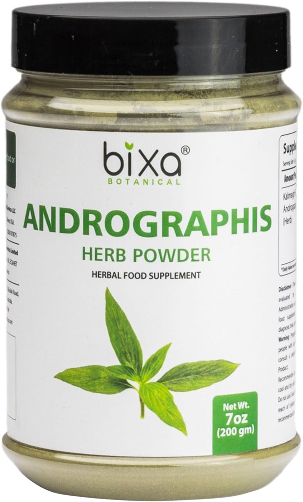 Bixa BOTANICAL Andrographis Powder 200 グラム 7 OZ | Andrographis Paniculata | Bitter Herb Kalmegh | ハーブサプリメント ナチュラル ライバー トニック | 消化の毒素のためのアーユルヴェーダハーブ