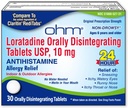 Ohm Loratadine 10 mgアレルギー薬 - 非眠気オールデーアレルギー救済、24 時間抗ヒスタミン薬、経口的にタブレットを崩壊させる、年齢6と最大30カウントのための効果的な救済