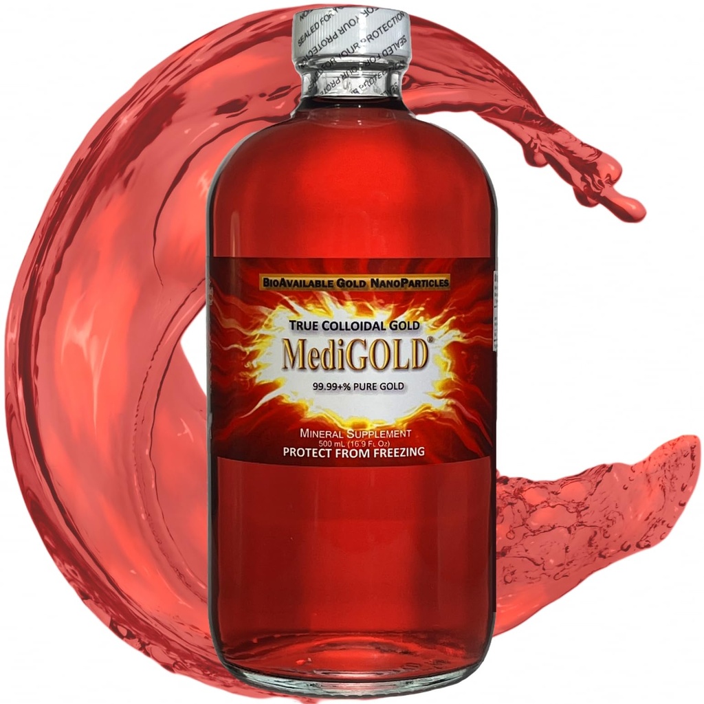 明確なガラス ビンの実質のコロイド金の食事療法の補足- 500 の mL (16.9 Fl Oz)