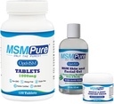 MSM のタブレット 120 の計算、MSM 筋肉及び接合箇所のクリーム 2oz および MSM のゲルが付いている MSM の始動機の束