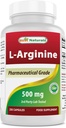 ベストナチュラルL-アルギニン500mg 250カプセル - 医薬品グレードLアルギニンサプリメントは、ニトリ酸化物合成を促進