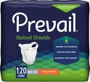 Prevail Incontinenceの男女兼用のベルト付きシールド、男性と女性のための使い捨て大人のベルト付きシールド - 余分吸収 - 120カウント(30の4パック)
