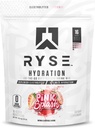 RYSE Hydration 電解液 パウダー ドリンク ミックス パケット - ピンク スプラッシュ - 砂糖を含まない フル スペクトラム 水分補給のためのエッセンシャル ビタミン、タウリン、コリン - 16 サービング スティック