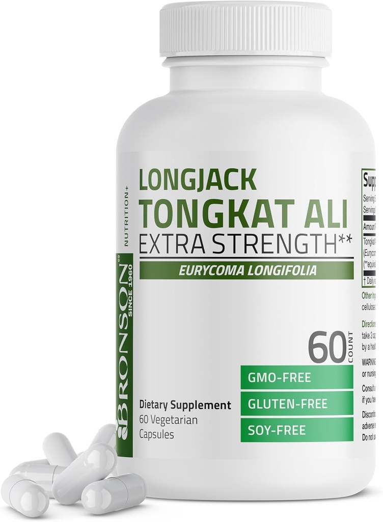 Bronson Longjack Tongkat Ali Extra Strength 60 ベジタリアンカプセル