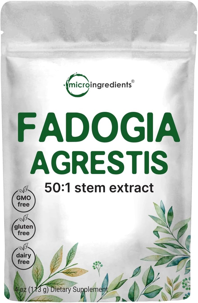 Fadogia Agrestis 600mg/サービング, 50:1 エキス末, 4 オーアンス, 高度に浄化され、Bioavailable, 米国サードパーティの試験, 最大強度, 充填剤なし, 無添加剤, 非GMO&ノーグルテン