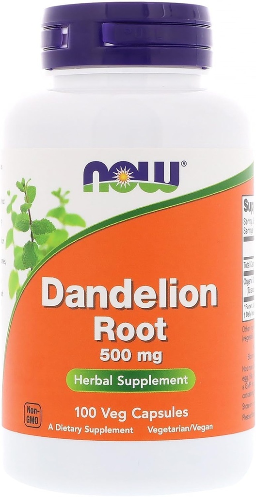 NOW Dandelionの根500mgの100のカプセル(3)のパック