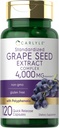Carlyle Grape Seed Extract 4,000mg | 120 クイックリリースカプセル | ポリフェノールと標準化されたエキスコンプレックス | 非GMO、グルテンフリーサプリメント