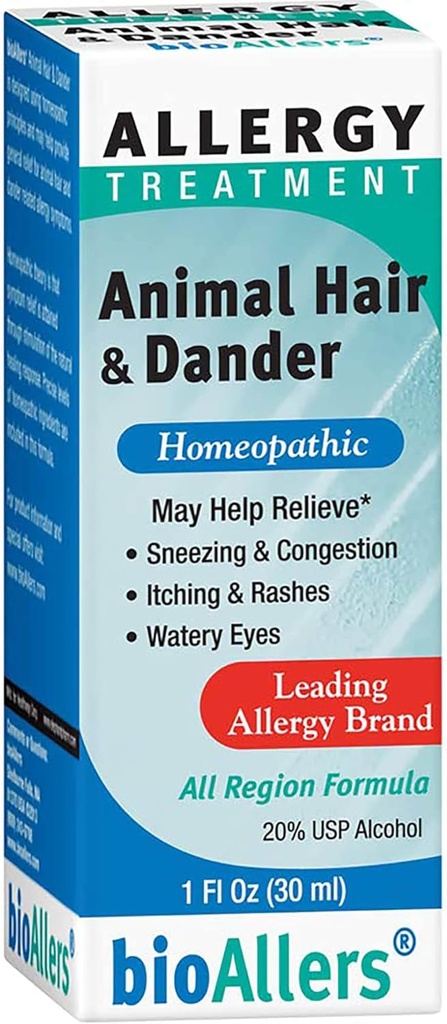 ナチュラルケア動物髪とダードホメオパシー液体ドロップバイオザー、1 Fl Oz | 5月 Sinus Congestion、Sneezing & Runny Nose、Itchy、Watery Eyesによるサポートを提供
