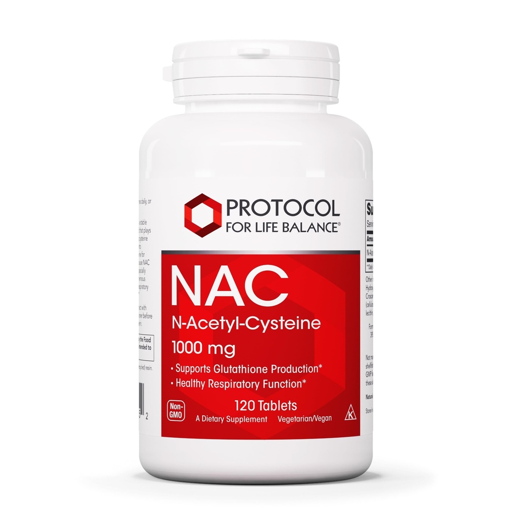 ライフバランスNAC N-アセチル Cysteine 1000mg - グルタチオン生産&呼吸機能 - 120タブ