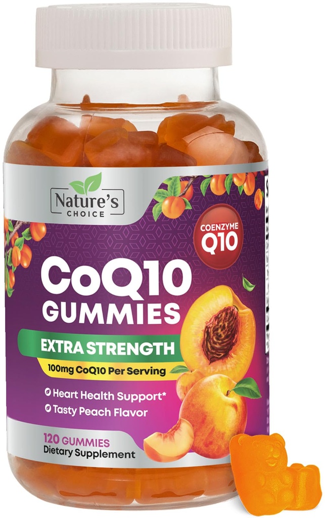 大人のためのCoQ10のグミ - サービングごとのCoenzyme Q10 100mg - 3X強さ、中心の健康サポート及びエネルギー生産のための高い吸収の酸化防止の補足- Co Q10 (Coq 10)の補足- 120のグミ