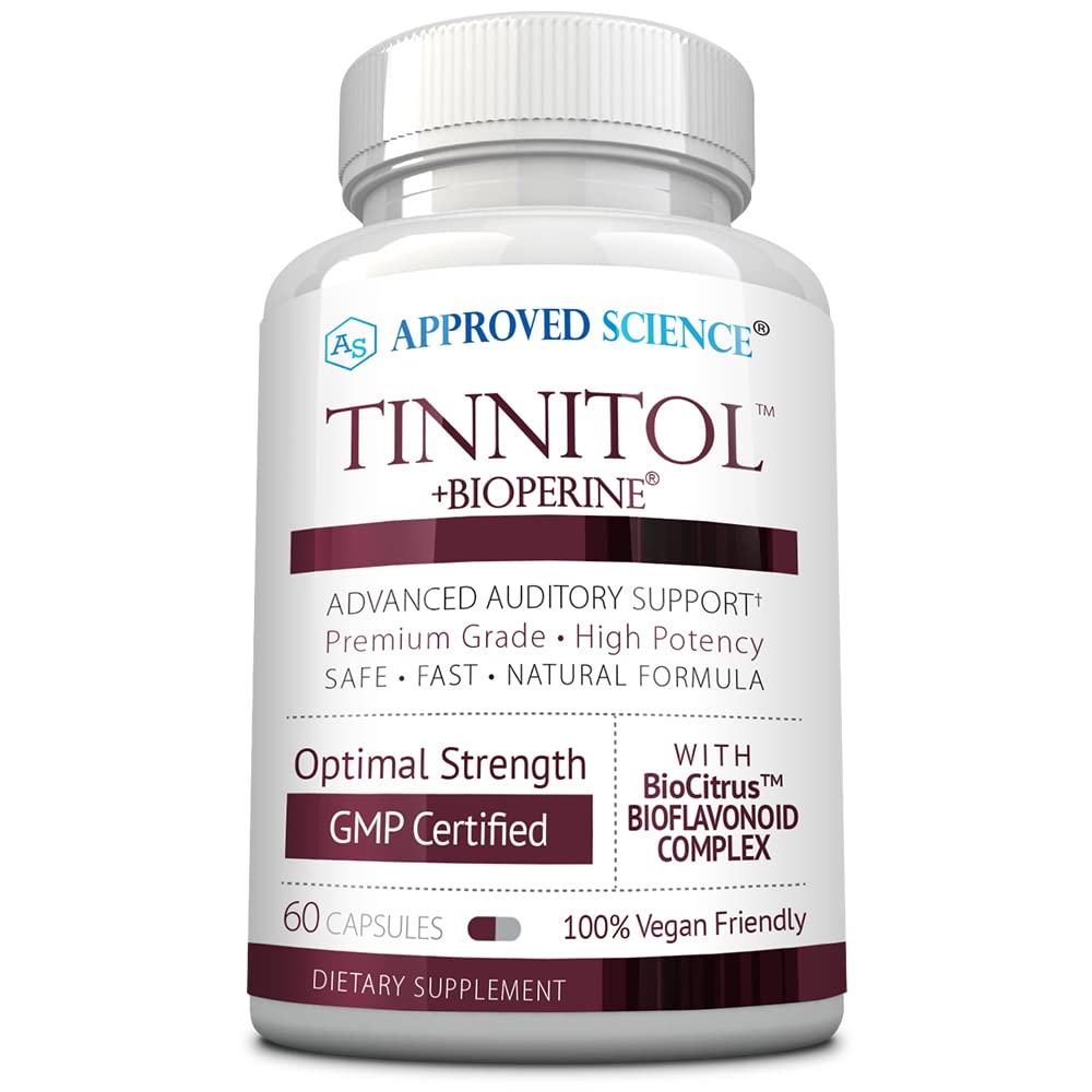 承認された科学 Tinnitol - Tinnitusサポートサプリメント - 耳の消去リング - ブーストインナーイヤーヘルス - 60カプセル - 米国製