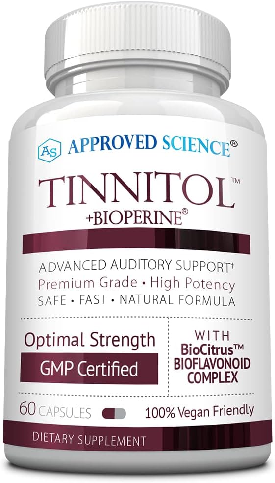 承認された科学 Tinnitol - Tinnitusサポートサプリメント - 耳の消去リング - ブーストインナーイヤーヘルス - 60カプセル - 米国製