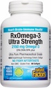 Natural Factors RxOmega-3 Ultra Strength - Dietary Supplement for Brain & Heart Health Support - Eye Health Supplement with EPA & DHA - Supplement with Omega-3 Fatty Acids - 60 Softgels (30 Servings)