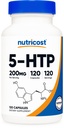 Nutricost 5-HTP 200mg、120 ベジタリアンカプセル(5-Hydroxytryptophan) - 非GMO&グルテンフリー