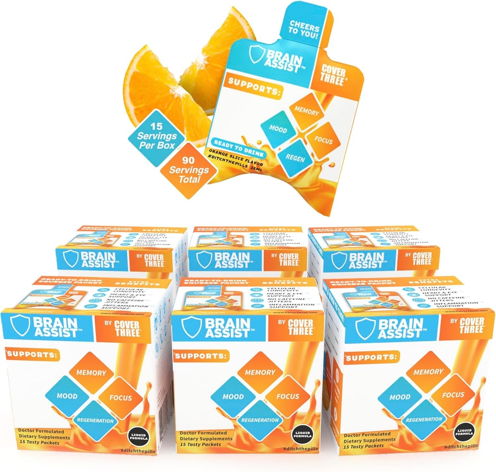 カバー3の頭脳の援助の頭脳の補足、クルクミン、尿素、オレンジ スライスの液体の頭脳サポート方式、高性能の記憶補足(6箱)が付いている栄養の焦点の補足
