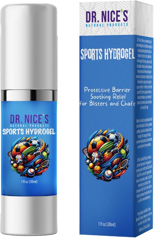 DR. NICEのスポーツハイドロゲル - 肌を落ち着かせる | マイナーブリスター、スクレープ、フリクション、天候用チャップ、またはチャフェの不快感 | トピックハイドロゲル(30 mL)