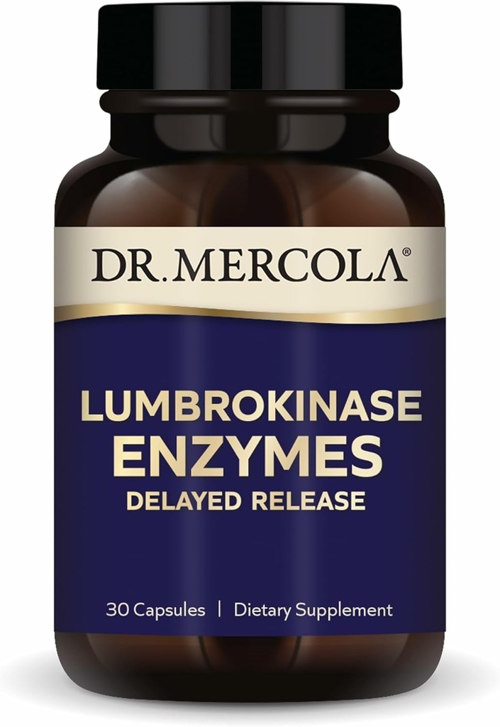 Mercola Lumbrokinase Enzymes博士 - 遅延リリース式 - 心血管&エネルギーサポートのための栄養補助食品 - 非GMO、グルテンフリー&大豆フリー - 30カプセル(30サービング)