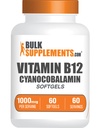 BulkSupplements.comビタミンB12Softgels - CyanocobalaminとしてビタミンB12サプリメント - Gluten無料、1錠当たりSoftgel(1000mcg)、60カウント(パッケージ1)