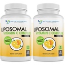 サービングごとのLiposomalのビタミンC 1400mg - 高吸収のアスコルビン酸、Lypo球形のビタミンCの複雑な免疫学サポート補足w/強力な酸化剤およびコラーゲンのブースター、(180の野菜の帽子2のパック)